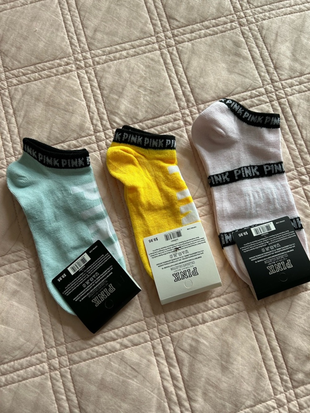 Pink Victoria Secret Socks (3 pairs)